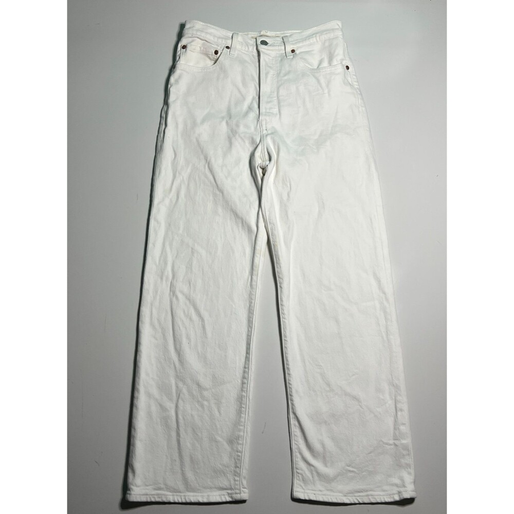 Levi's Premium Ribcage Straight Ankle White Size 28 Women Denim Jeans 28X27